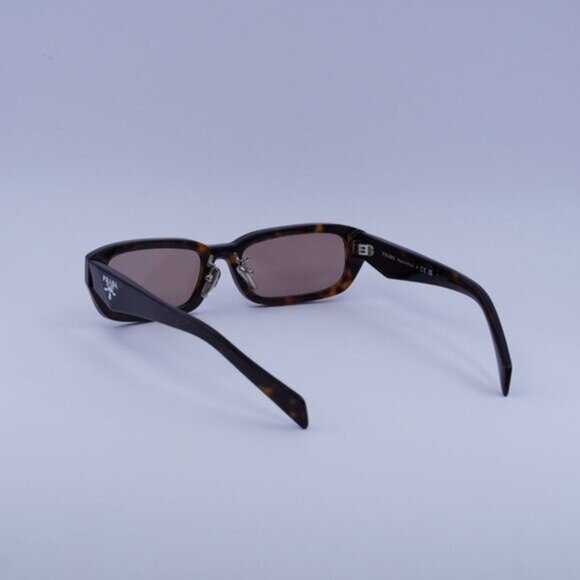 Prada PRB06SF 17N60B Sunglasses Root Havana Rectangle Frame, Light Brown Lenses - Picture 4 of 11